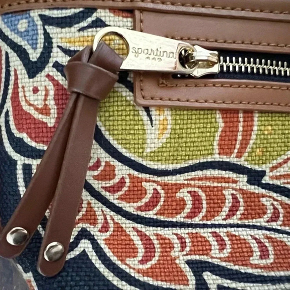 Spartina 449 leather & linen handbag - Picture 16 of 16